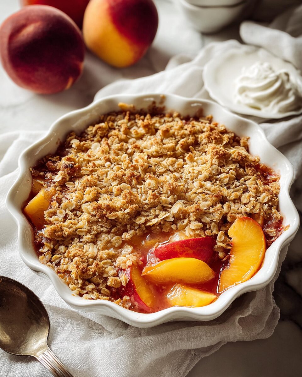 Irresistible Peach Crisp with Fresh Peaches