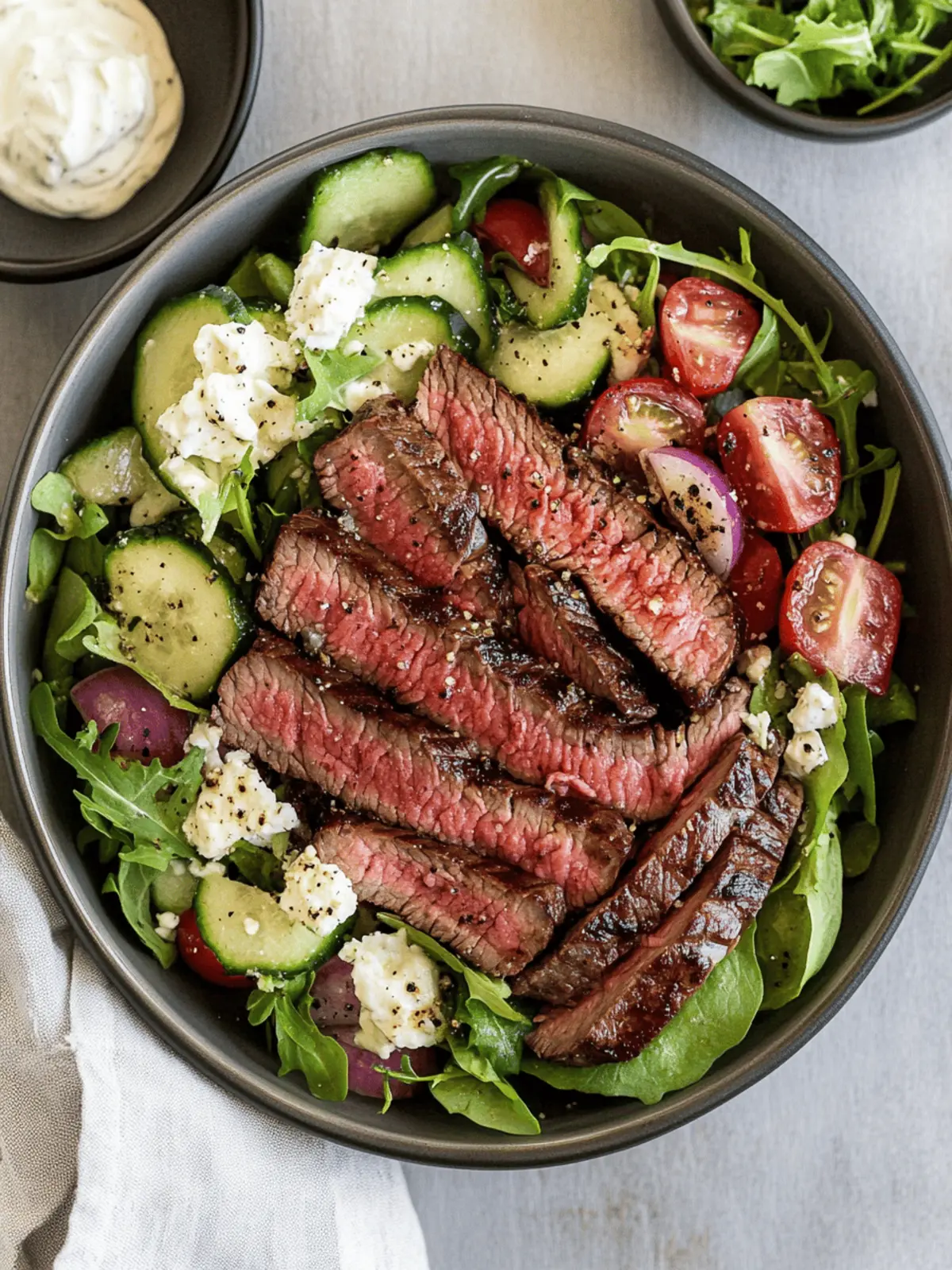 Steak Salad with Creamy Balsamic Vinaigrette