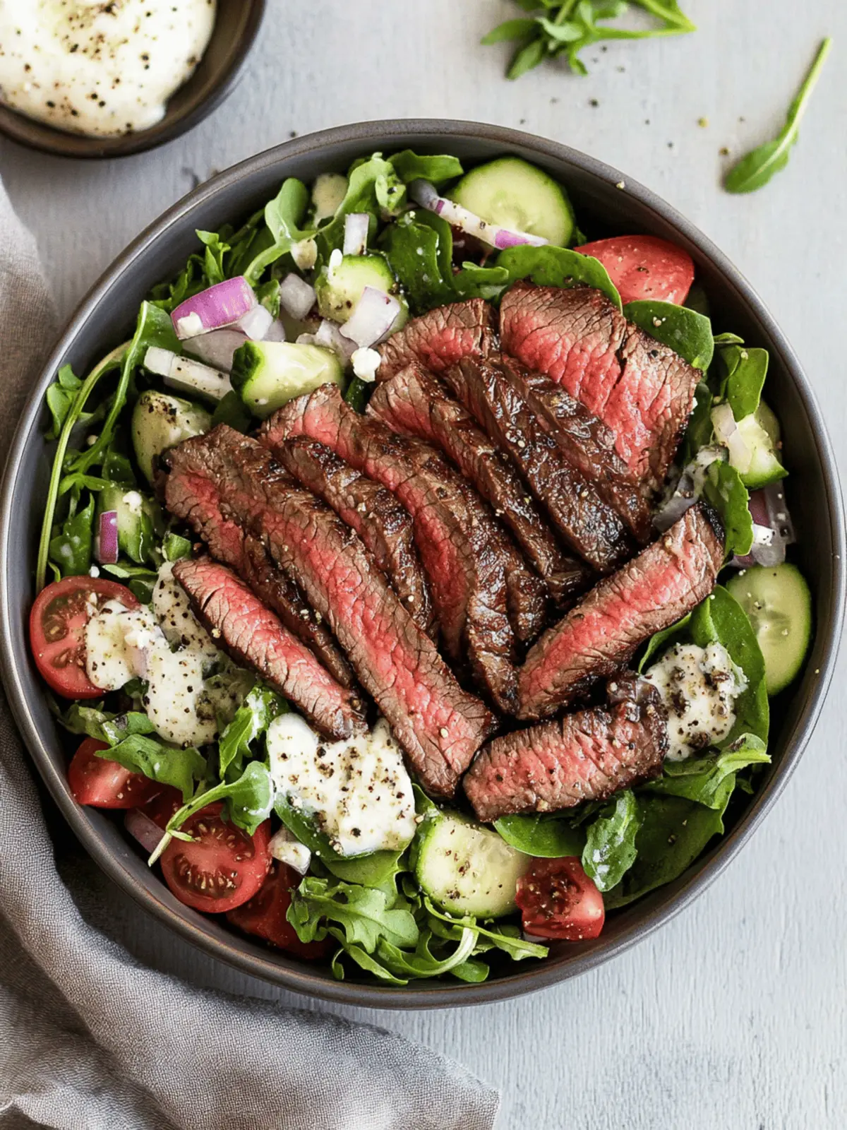 Steak Salad with Creamy Balsamic Vinaigrette