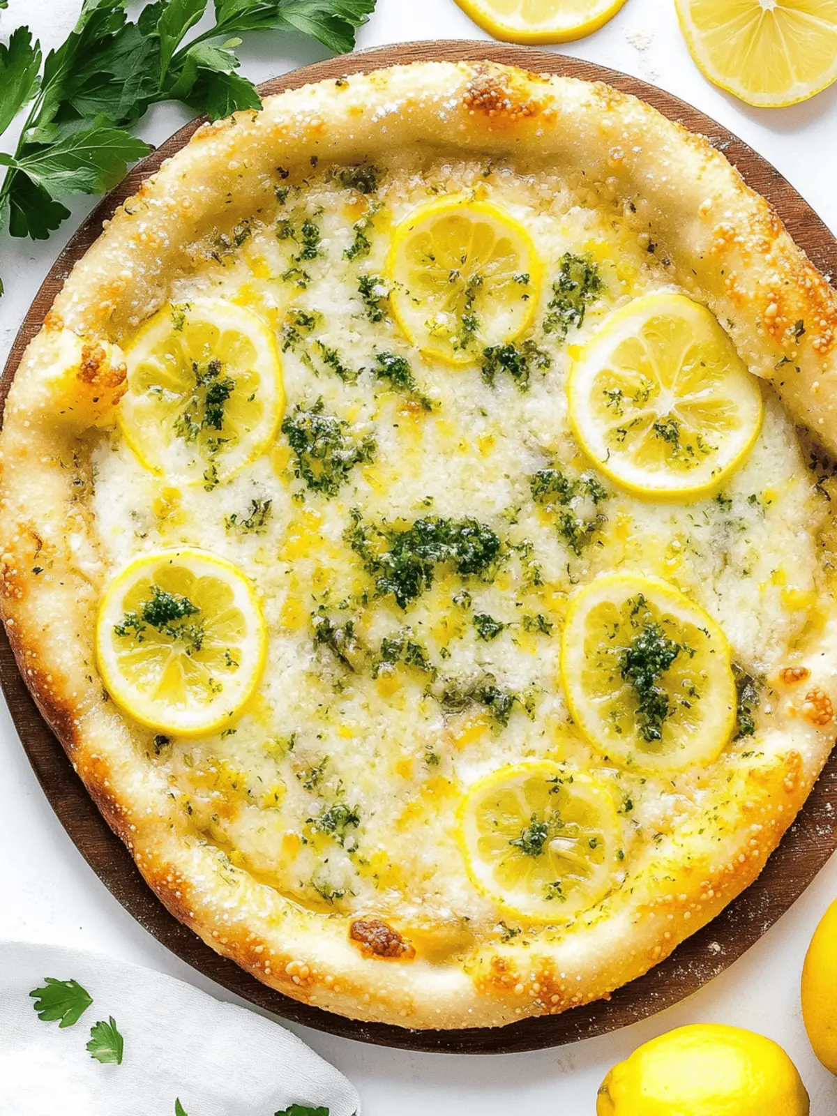 Zesty Lemon Pizza with Mozzarella for Summer Bliss