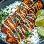 Sweet Chili Chicken Bowl with Coconut Lime Drizzle