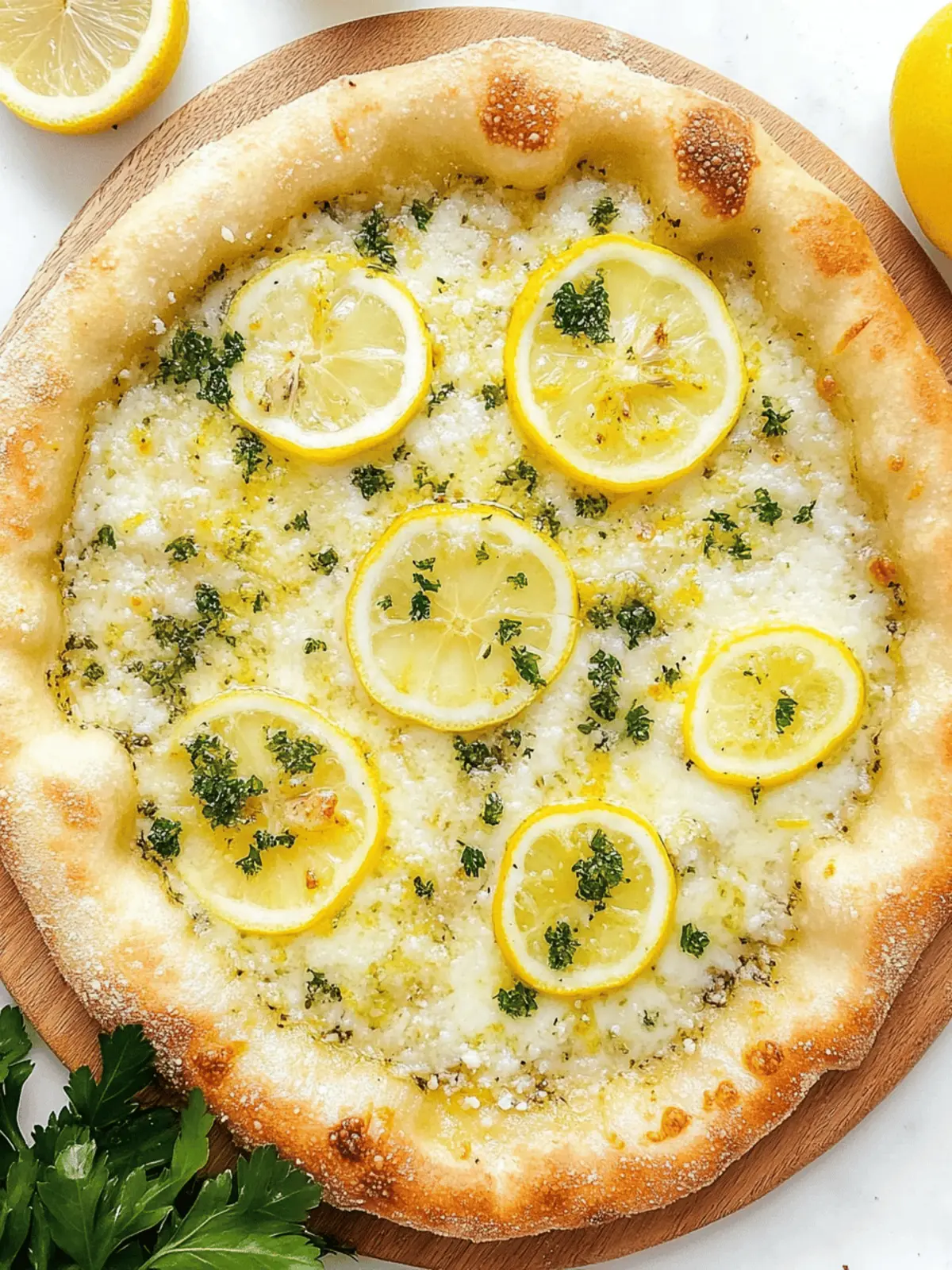 Zesty Lemon Pizza with Mozzarella for Summer Bliss