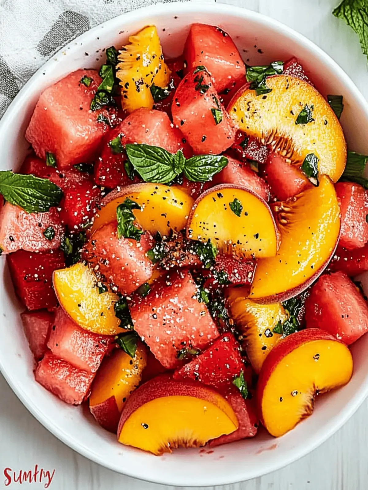 Easy Summer Peach Watermelon Salad for a Refreshing Chill