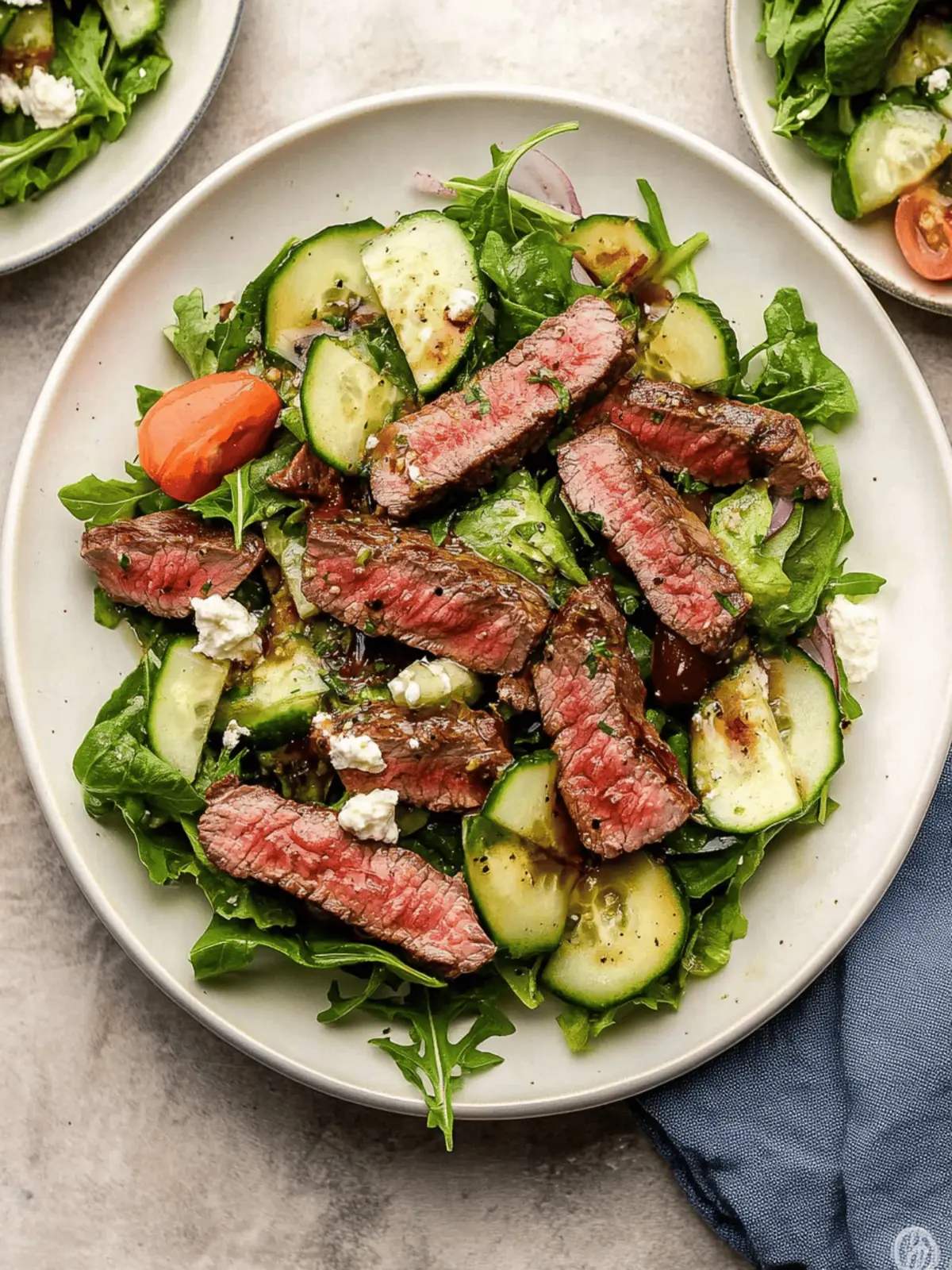 Best Steak Salad with Creamy Balsamic Vinaigrette