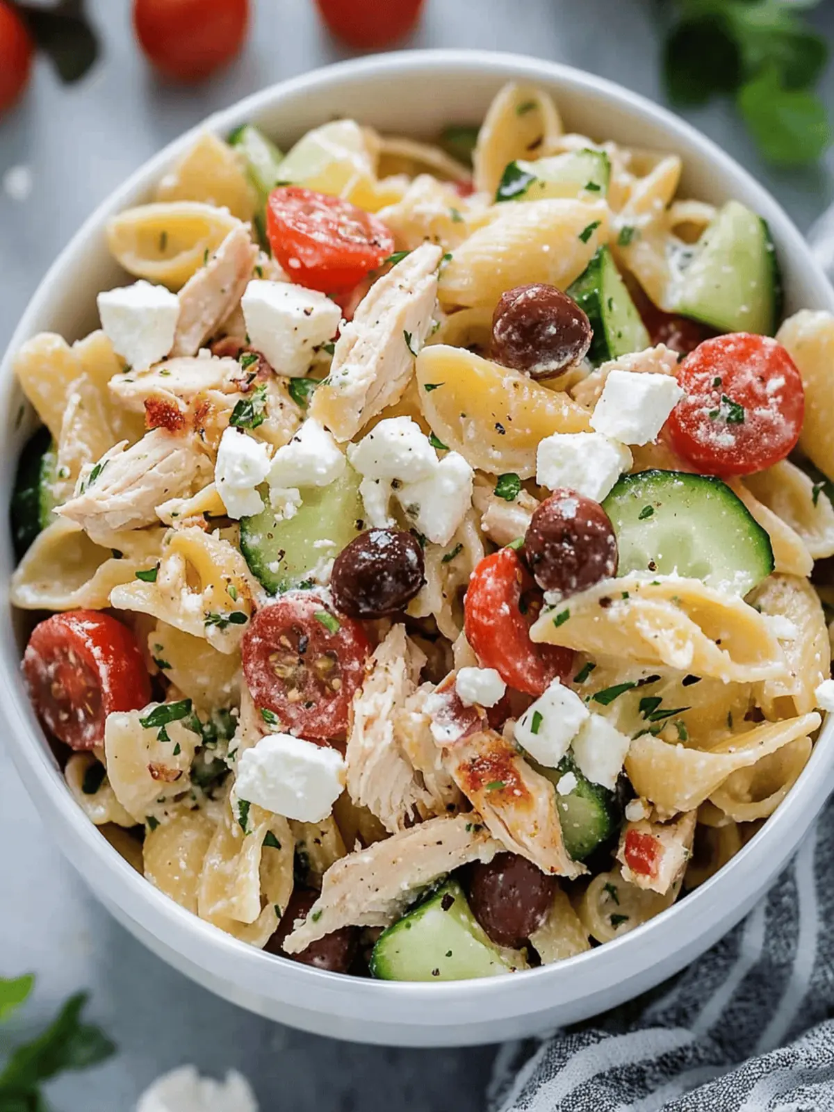 Easy Greek Chicken Pasta Salad for Refreshing Summer Meals