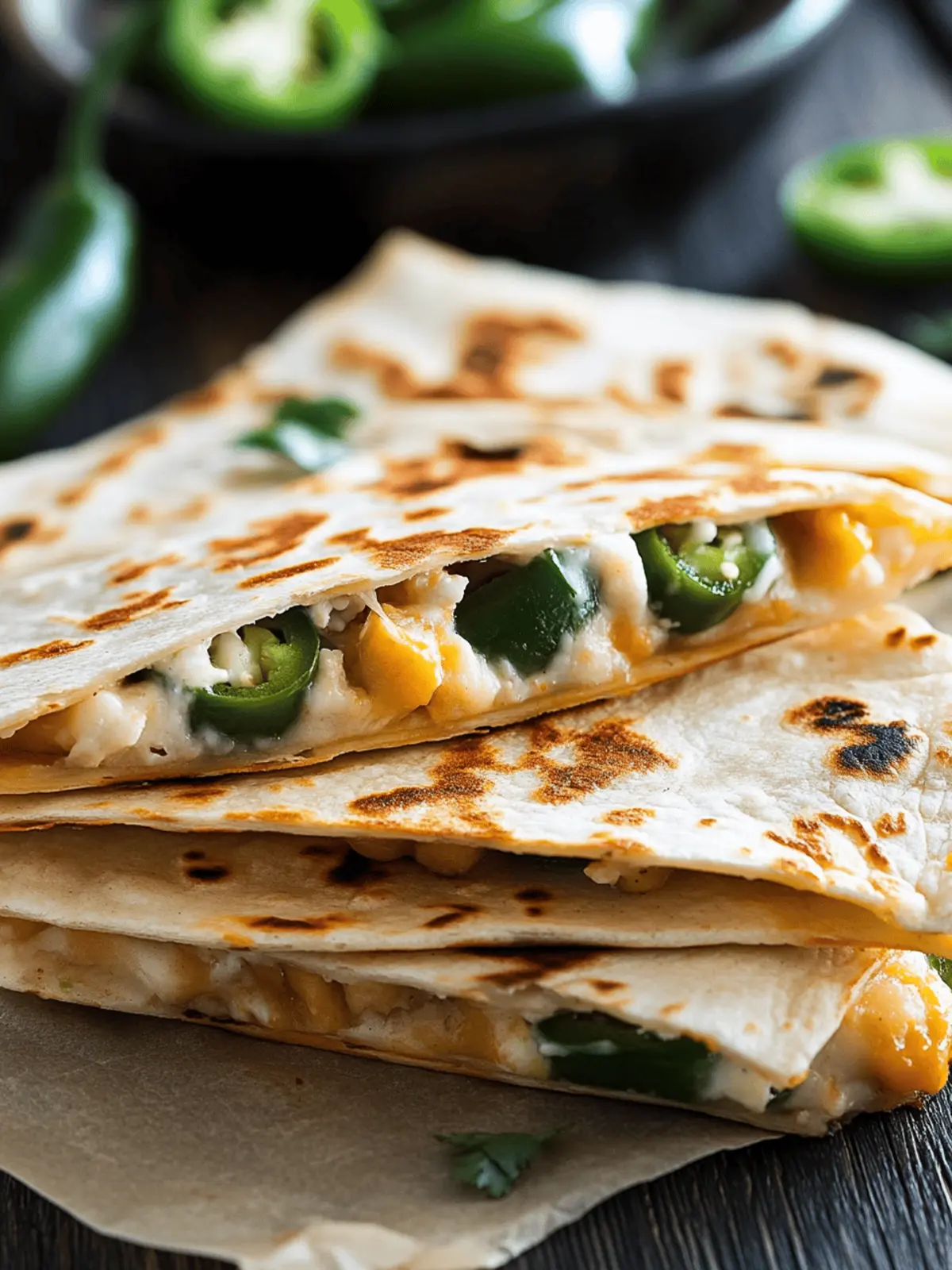 Jalapeno Popper Quesadillas