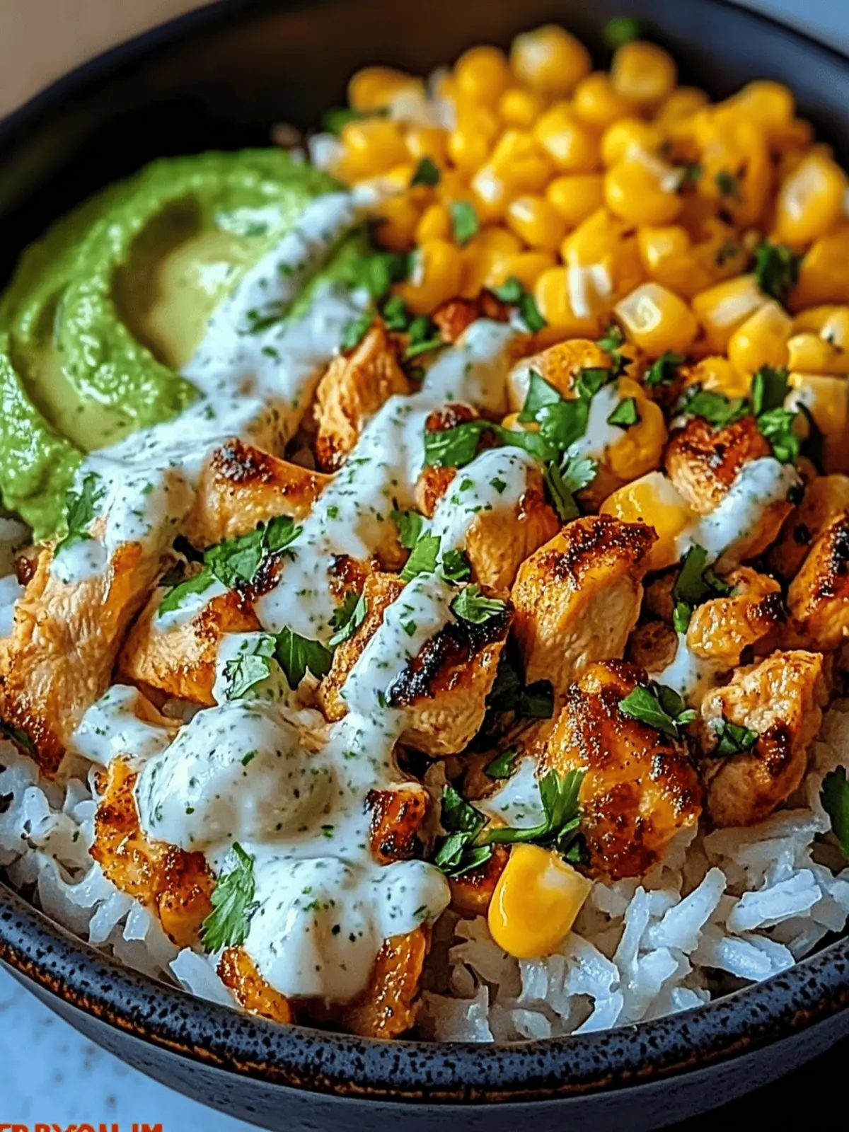 Mouthwatering Street Corn Chicken Rice Bowl for Quick Dinners