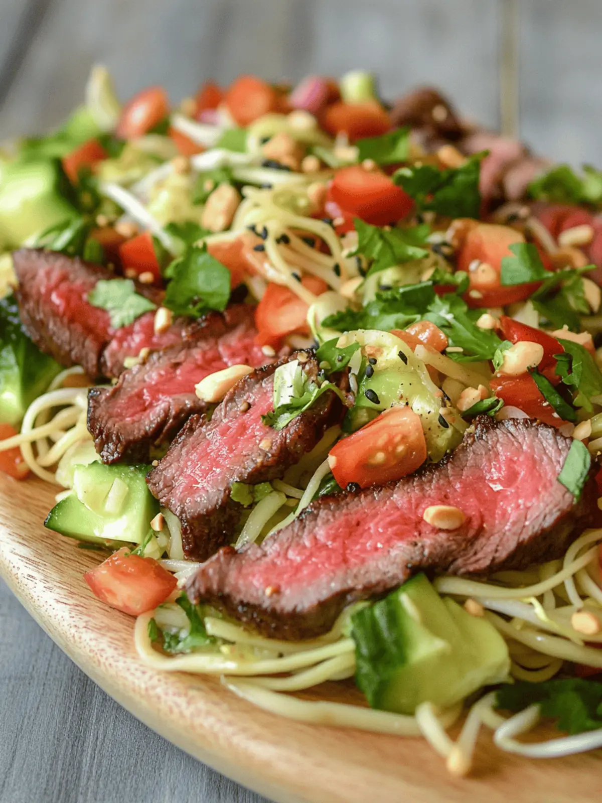 Asian Noodle Salad With Steak