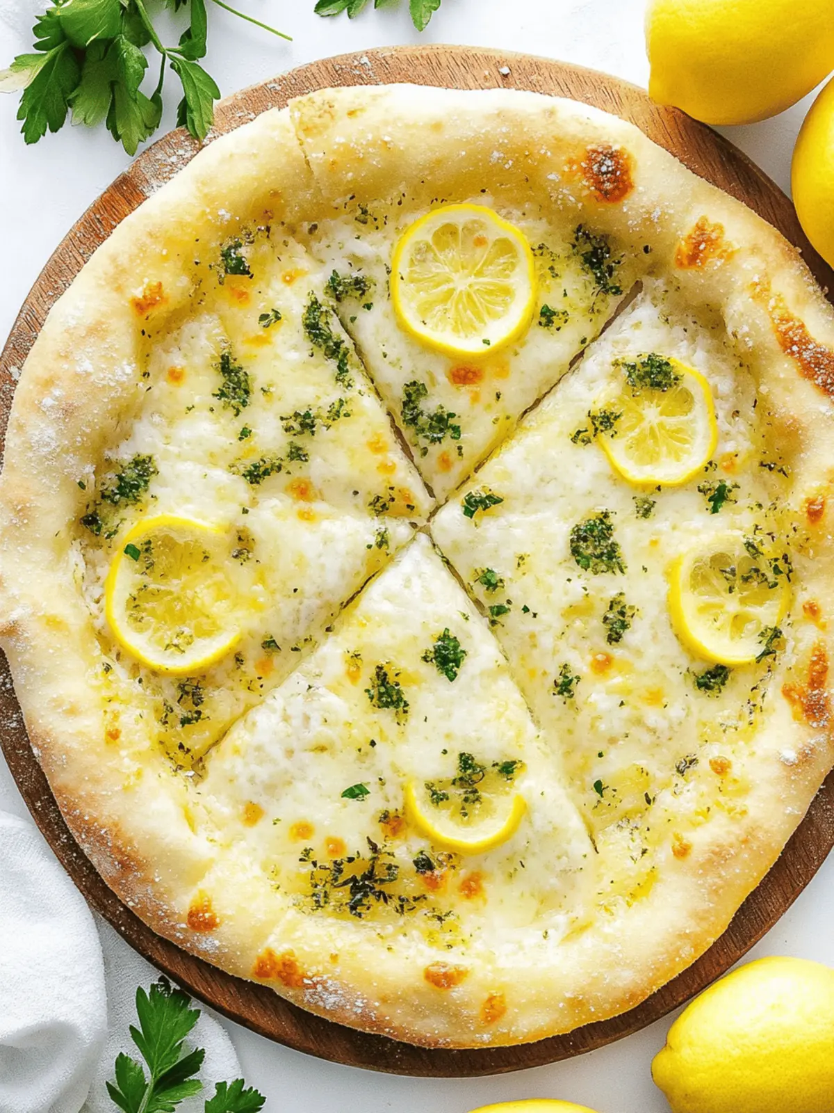 Zesty Lemon Pizza with Mozzarella for Summer Bliss