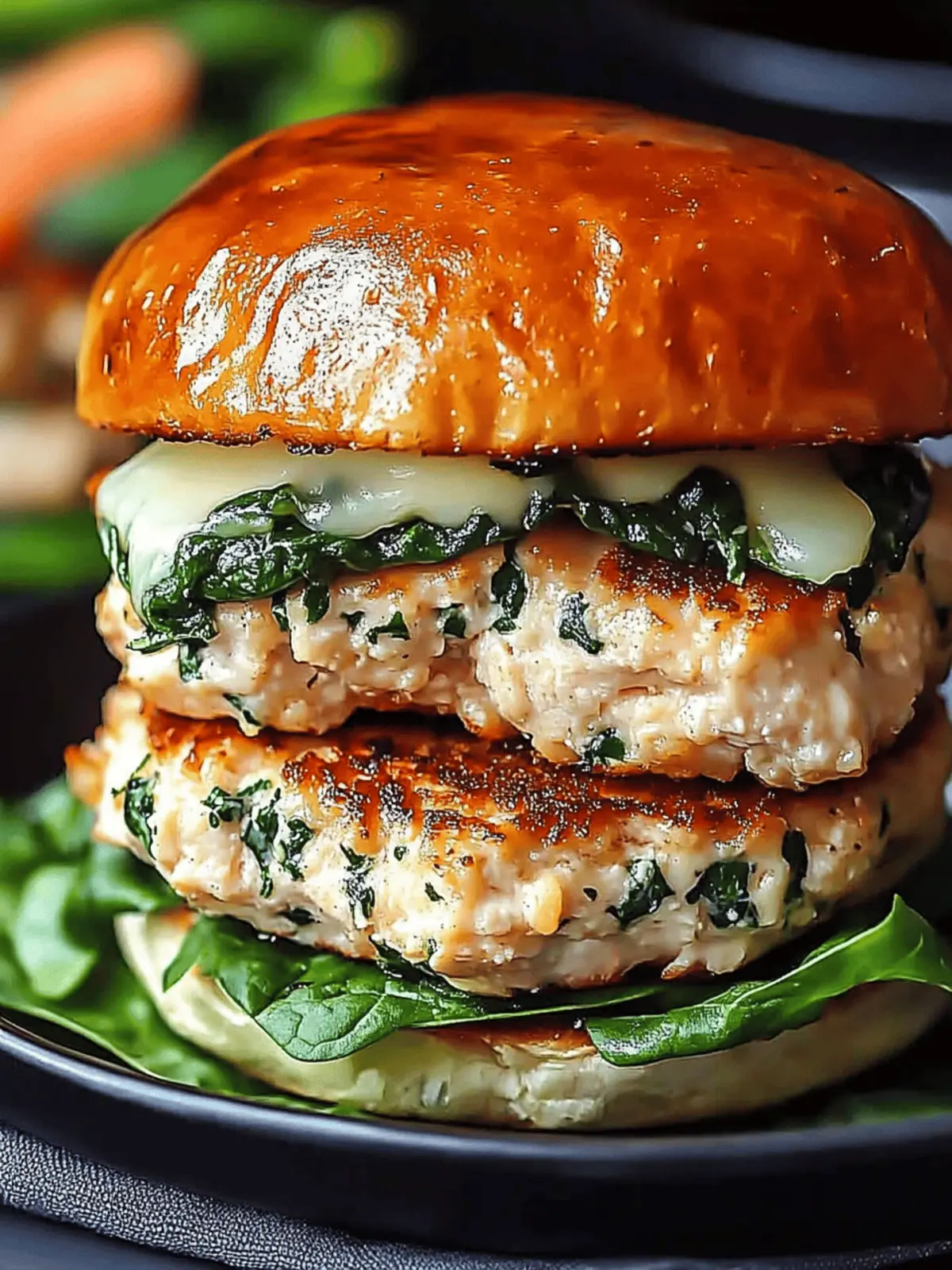 Healthy White Cheddar Spinach Chicken Burgers You’ll Love