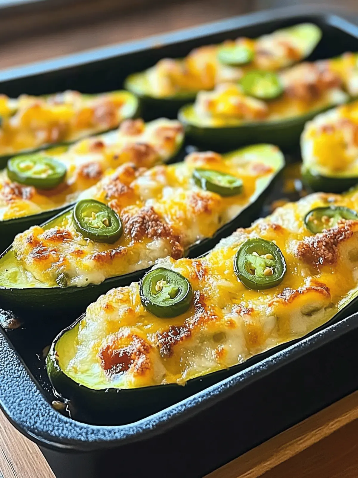 Jalapeno Popper Zucchini Boats