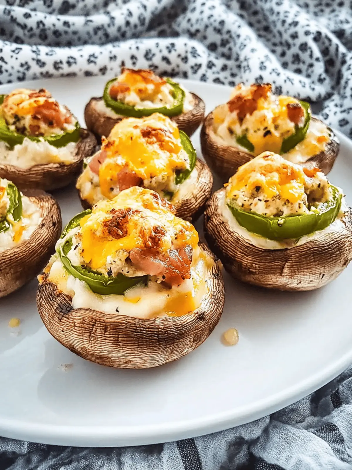 Quick and Tasty Jalapeño Popper Stuffed Mushrooms