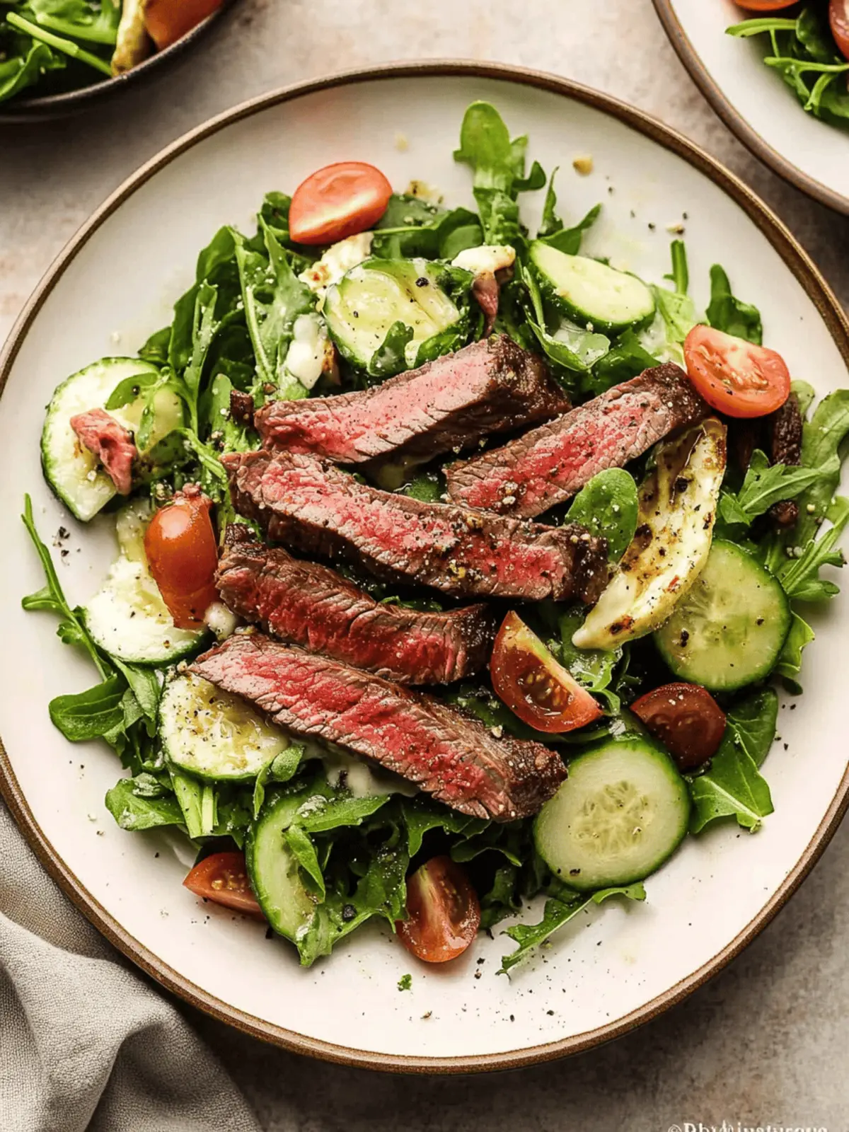 Best Steak Salad with Creamy Balsamic Vinaigrette