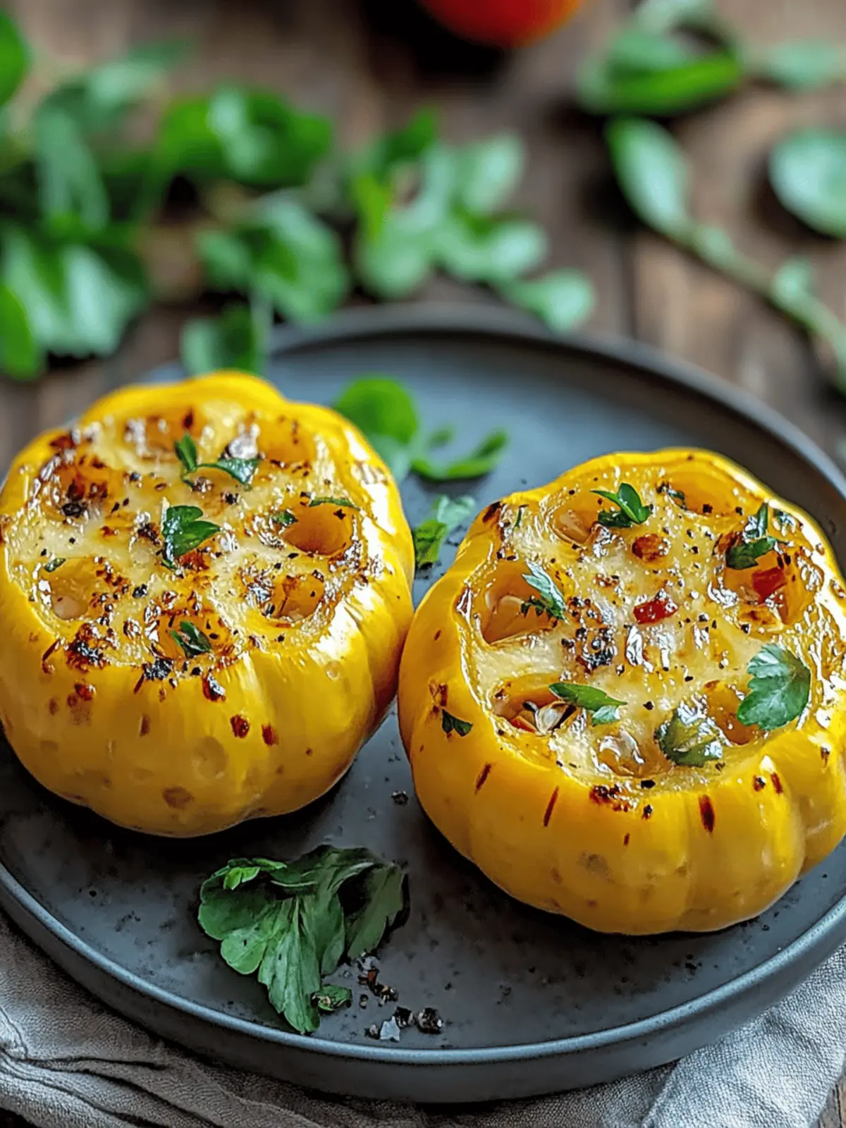 Stuffed Patty Pan Sunburst Squash: Easy Summer Delight