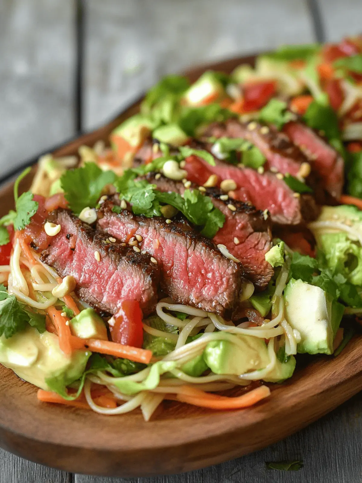 Asian Noodle Salad With Steak