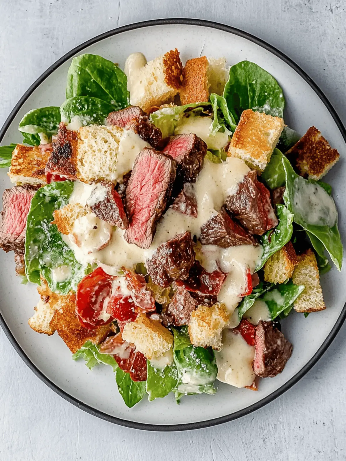 BLT Caesar Salad with Steak