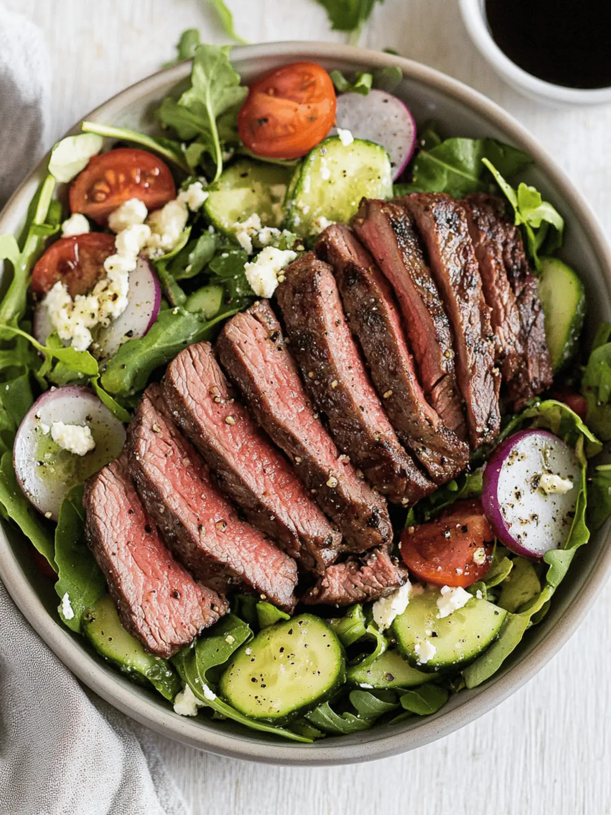 Steak Salad with Creamy Balsamic Vinaigrette
