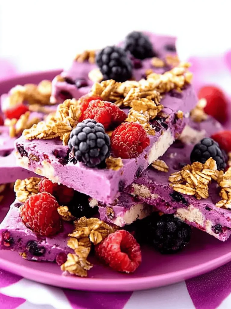 Berry Granola Yogurt Bark (toddler + kid approved)