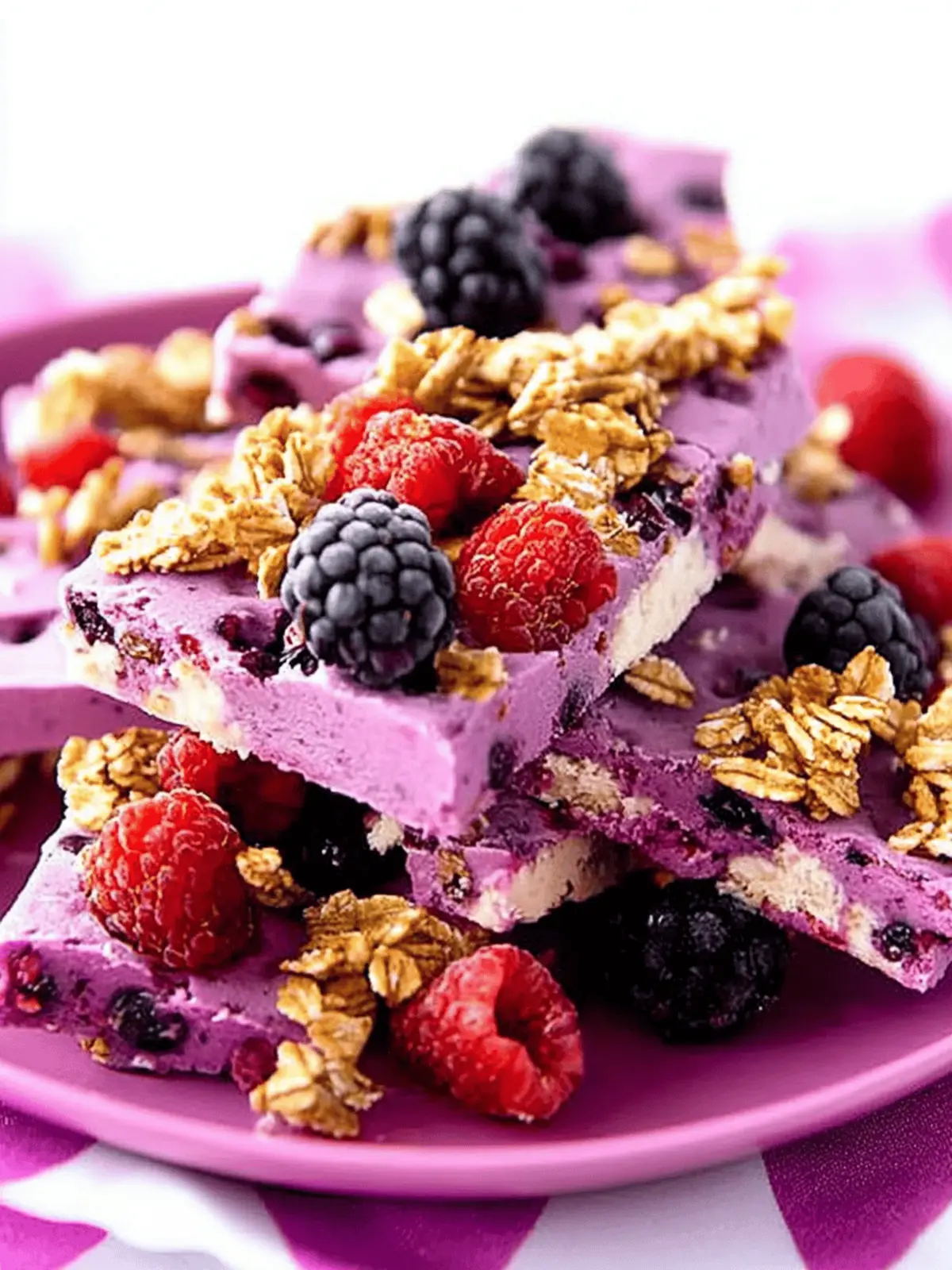 Berry Granola Yogurt Bark (toddler + kid approved)