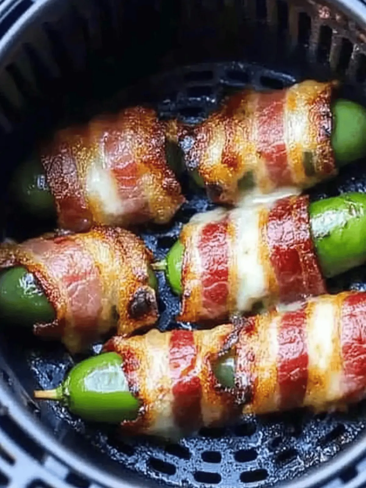 Air fryer bacon wrapped jalapeno poppers