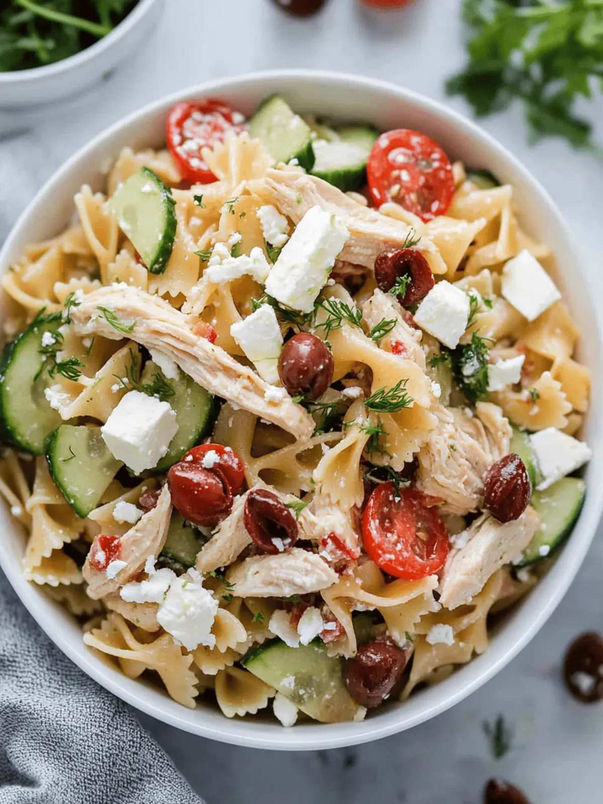 Easy Greek Chicken Pasta Salad for Refreshing Summer Meals
