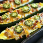 Jalapeno Popper Zucchini Boats