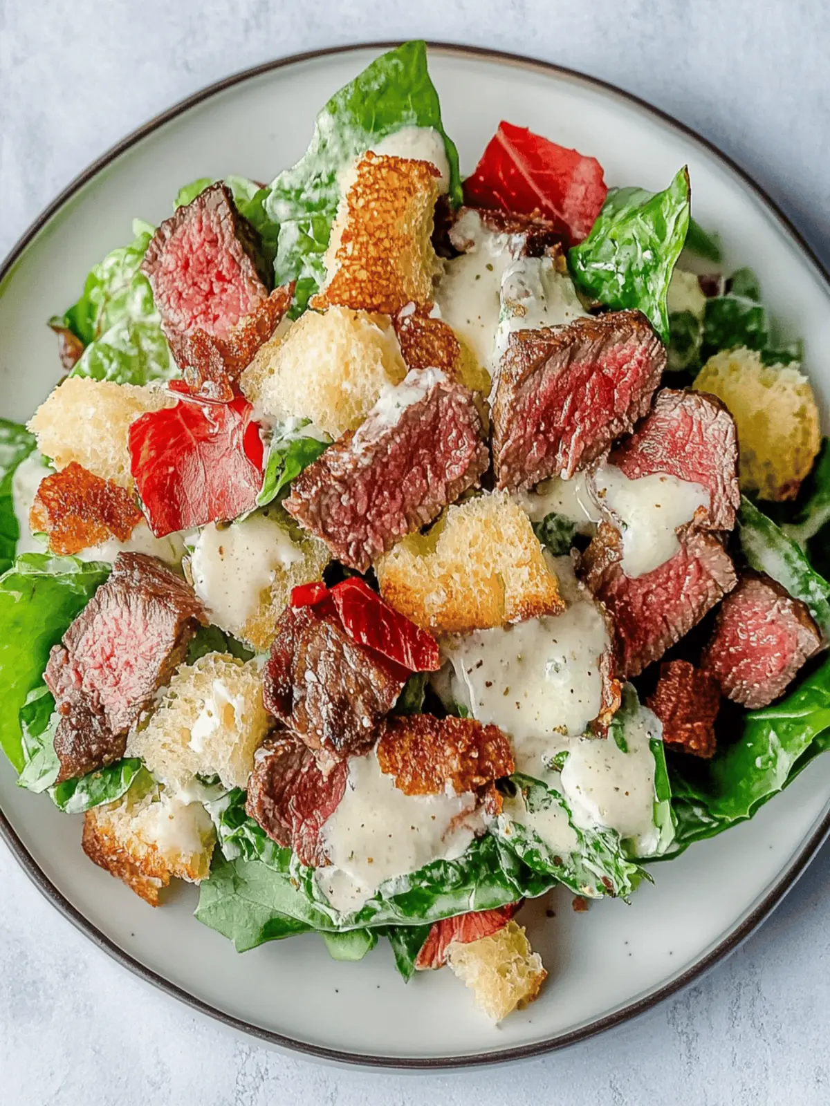 BLT Caesar Salad with Steak