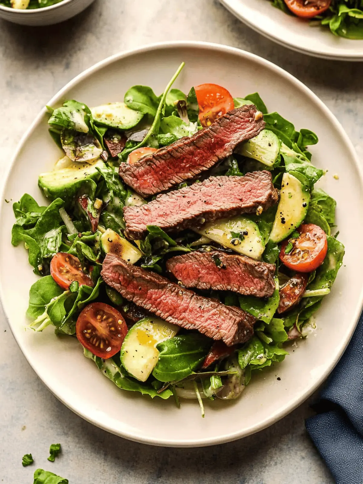 Best Steak Salad with Creamy Balsamic Vinaigrette