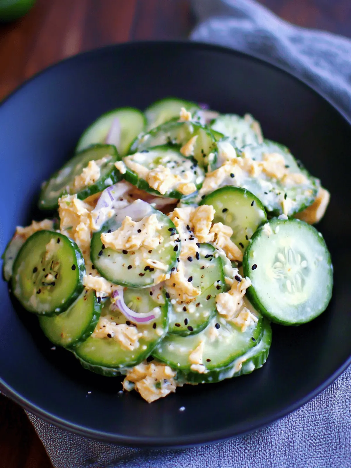 Jalapeno Popper Cucumber Salad