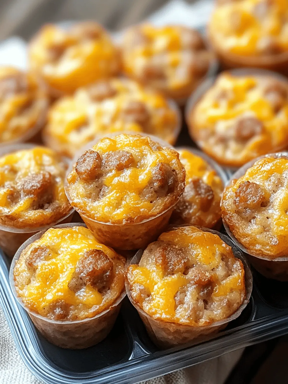 High-Protein Pancake Sausage Mini Muffins