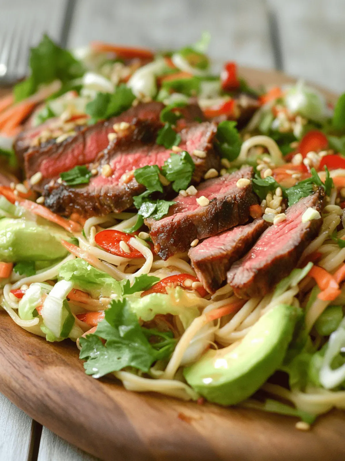 Asian Noodle Salad With Steak