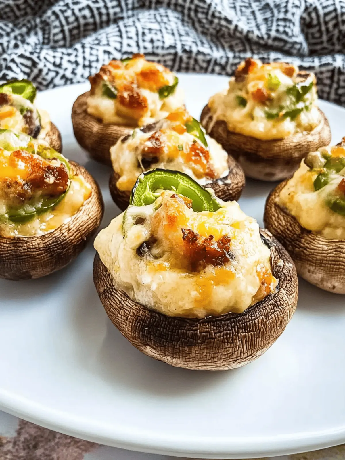 Quick and Tasty Jalapeño Popper Stuffed Mushrooms