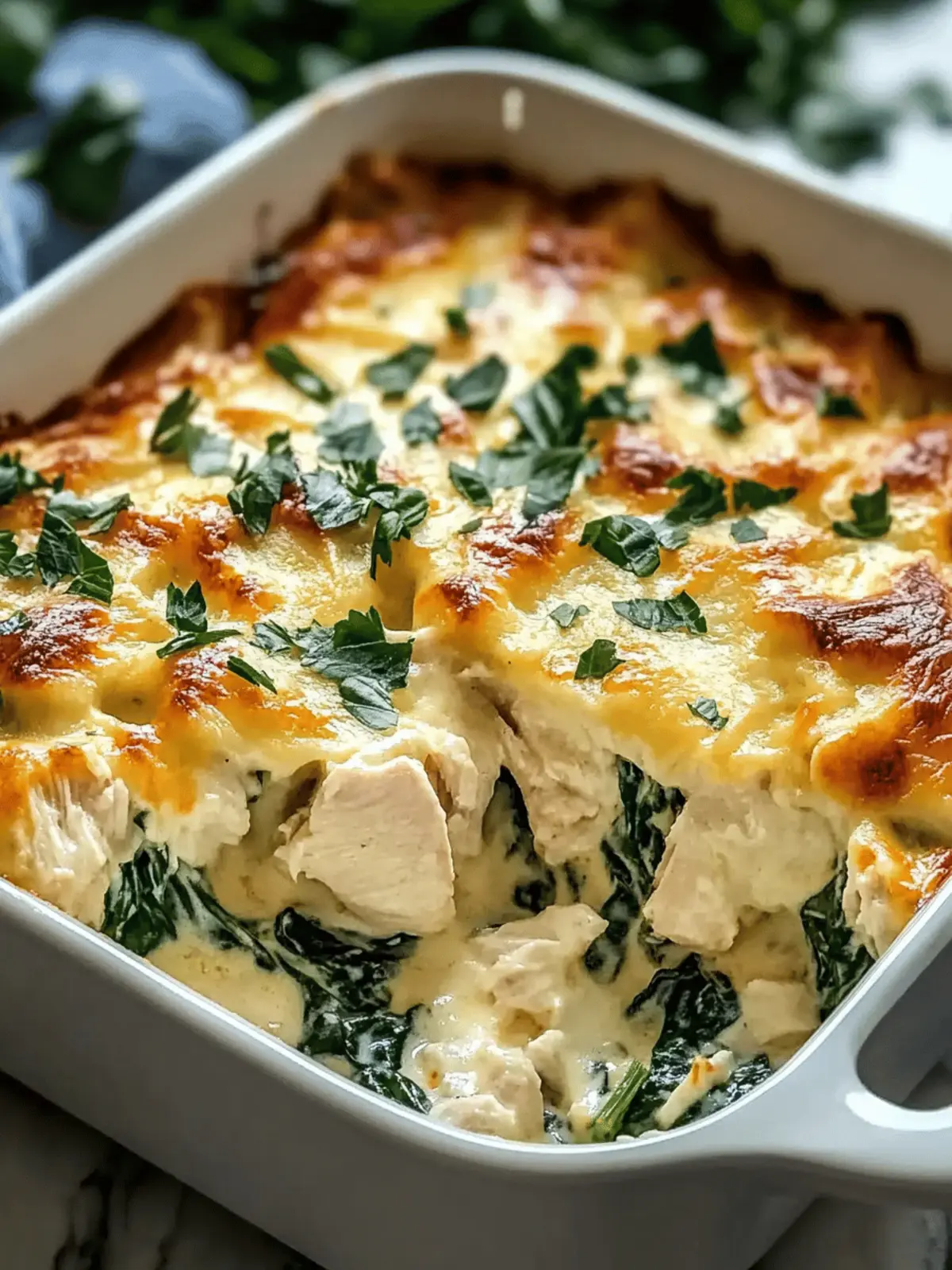 Creamy Chicken and Spinach Casserole: A Cozy Family Favorite