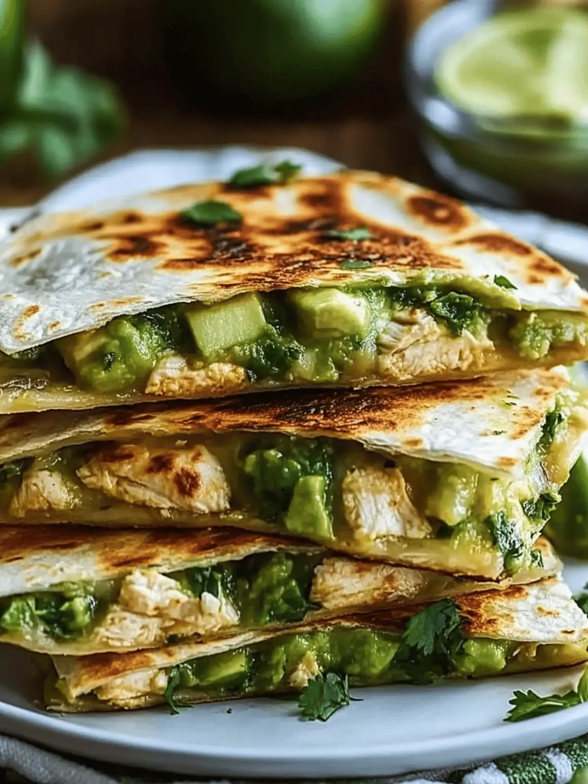 Chicken Avocado Quesadillas