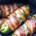 Air fryer bacon wrapped jalapeno poppers