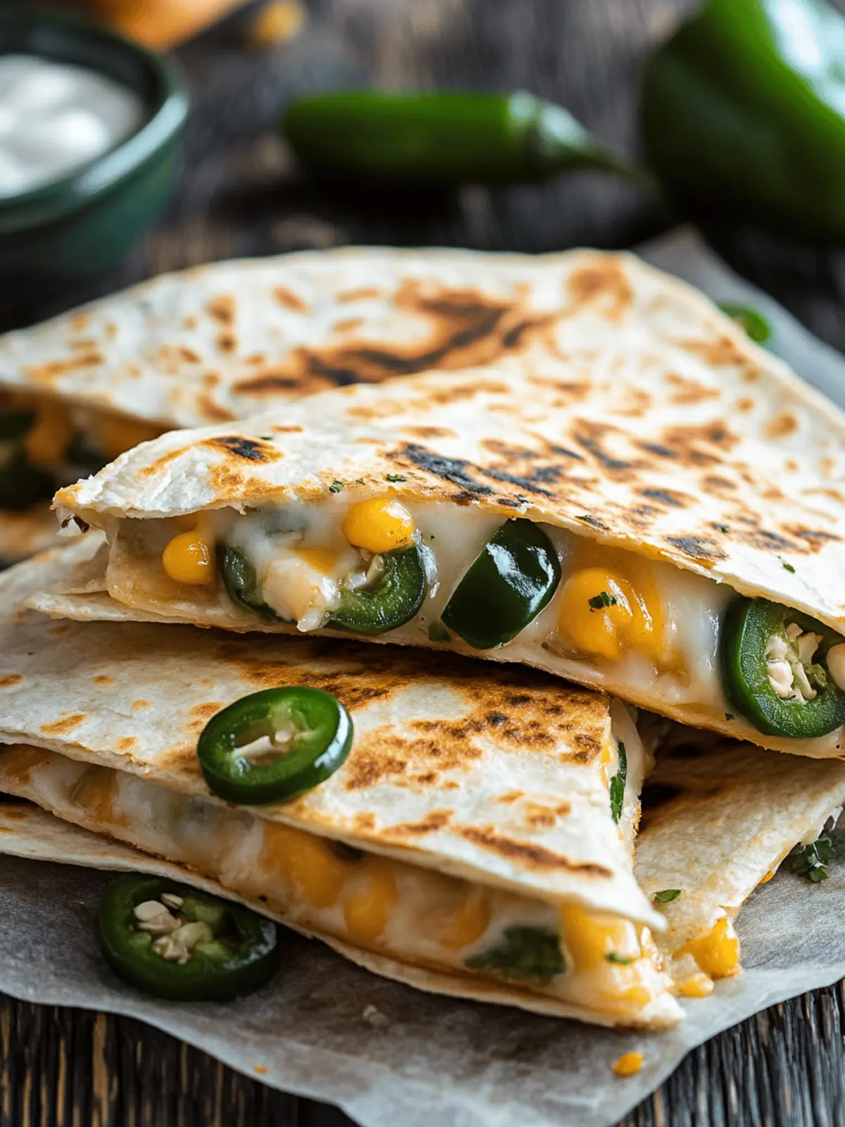 Jalapeno Popper Quesadillas