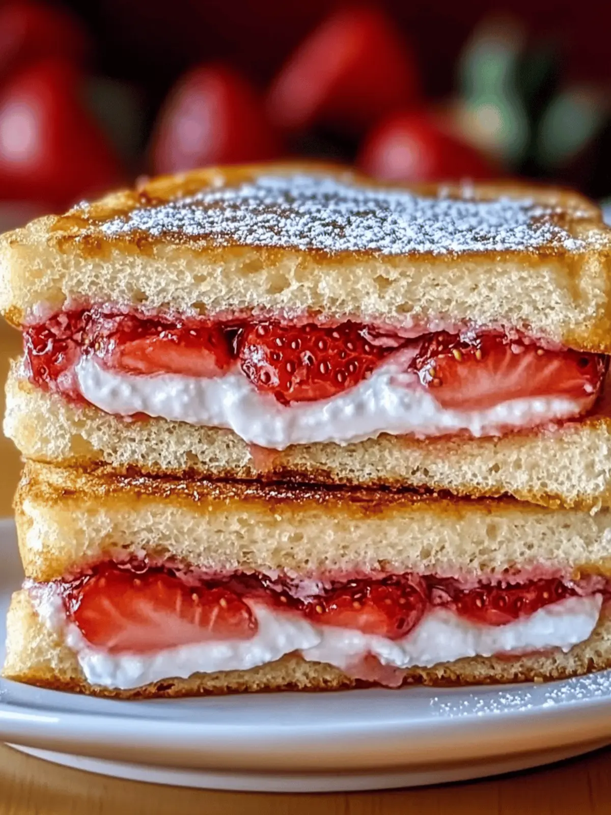 Fried Strawberry Cheesecake Sandwiches