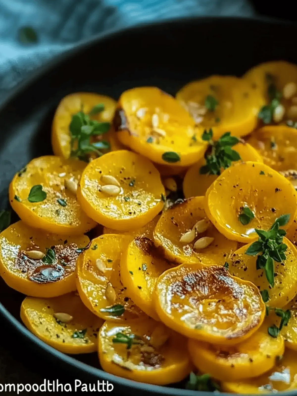 Savory Simple Roasted Patty Pan Squash with Garlic and Herbs