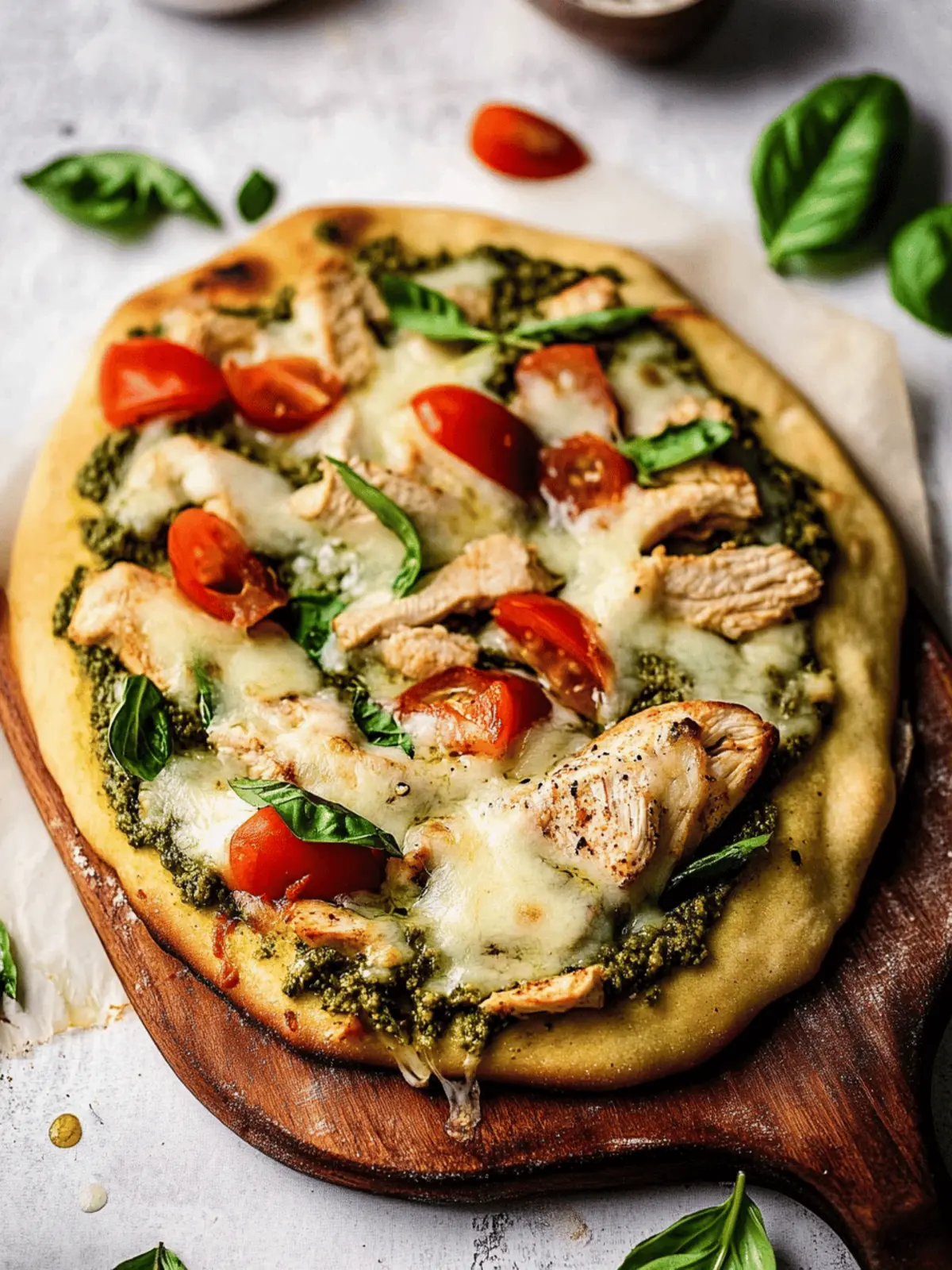 Savory Chicken Pesto Flatbread in Just 15 Minutes!