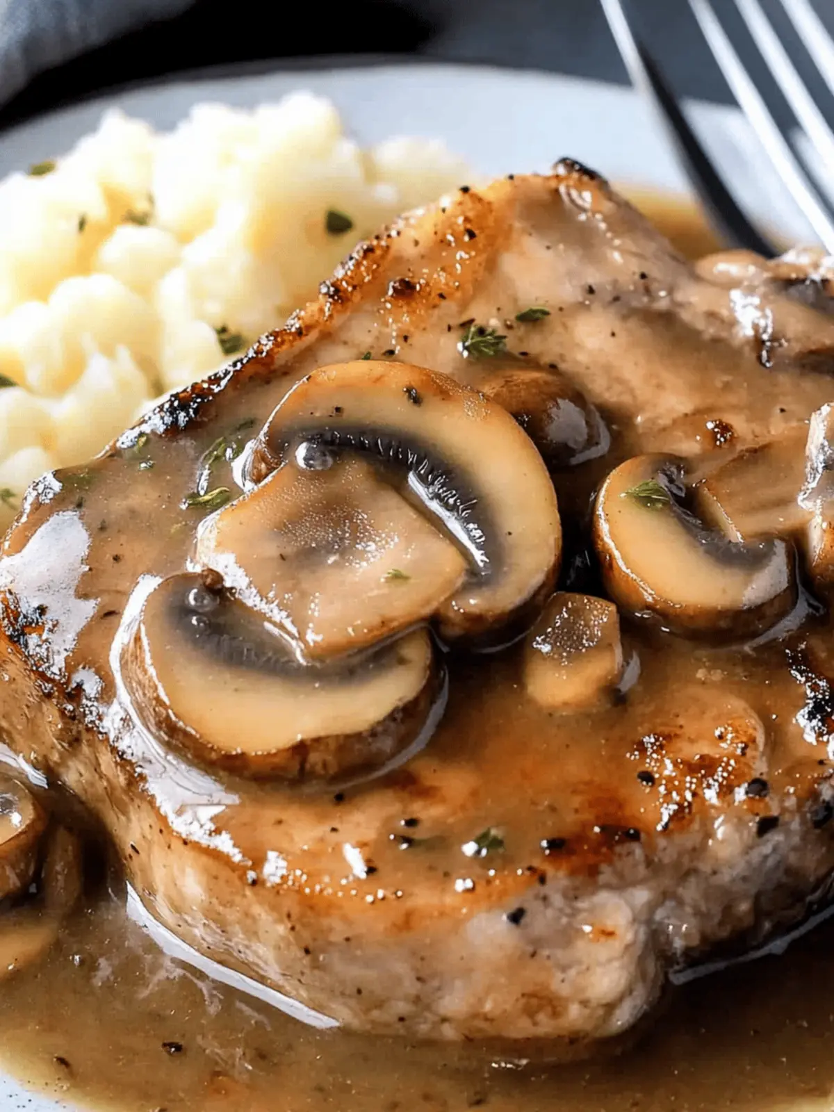 Heavenly Mushroom Pork Chops with Homemade Gravy Delight
