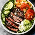 Steak Fajita Salad with Cilantro Lime Vinaigrette