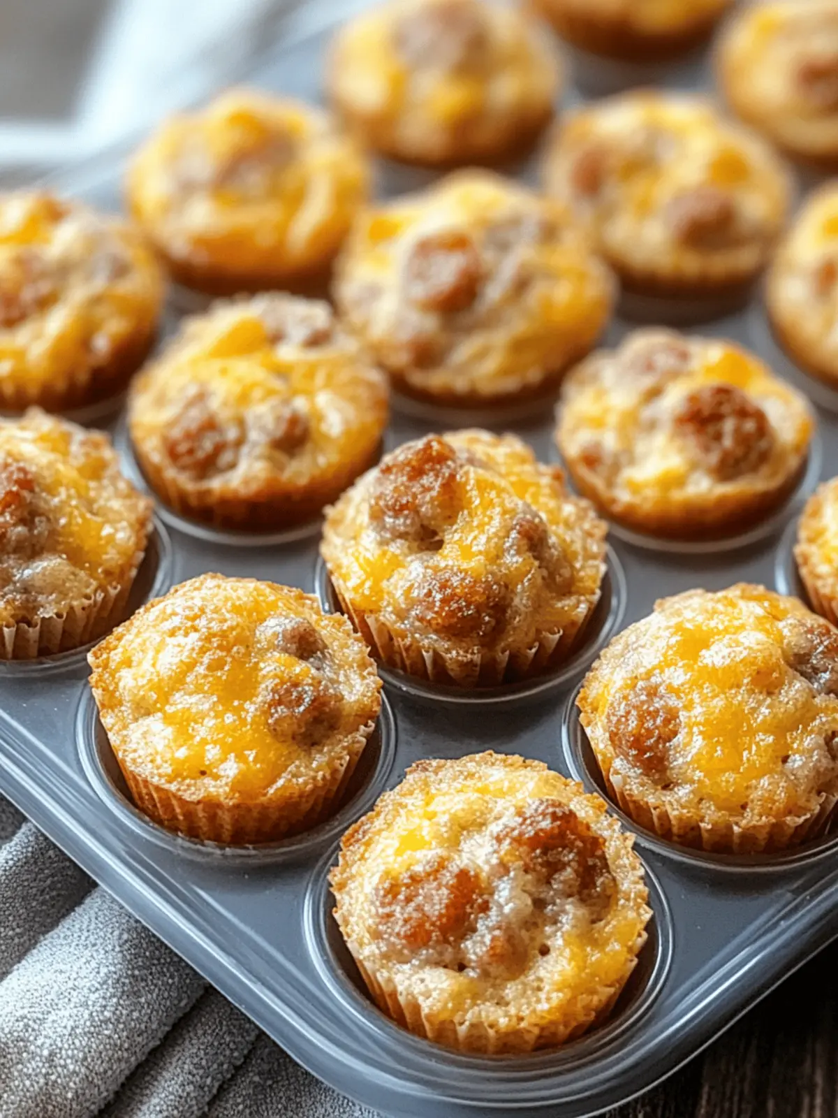 High-Protein Pancake Sausage Mini Muffins for Energizing Mornings