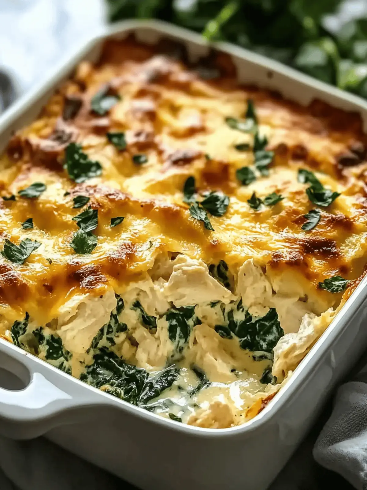 Creamy Chicken and Spinach Casserole: A Cozy Family Favorite