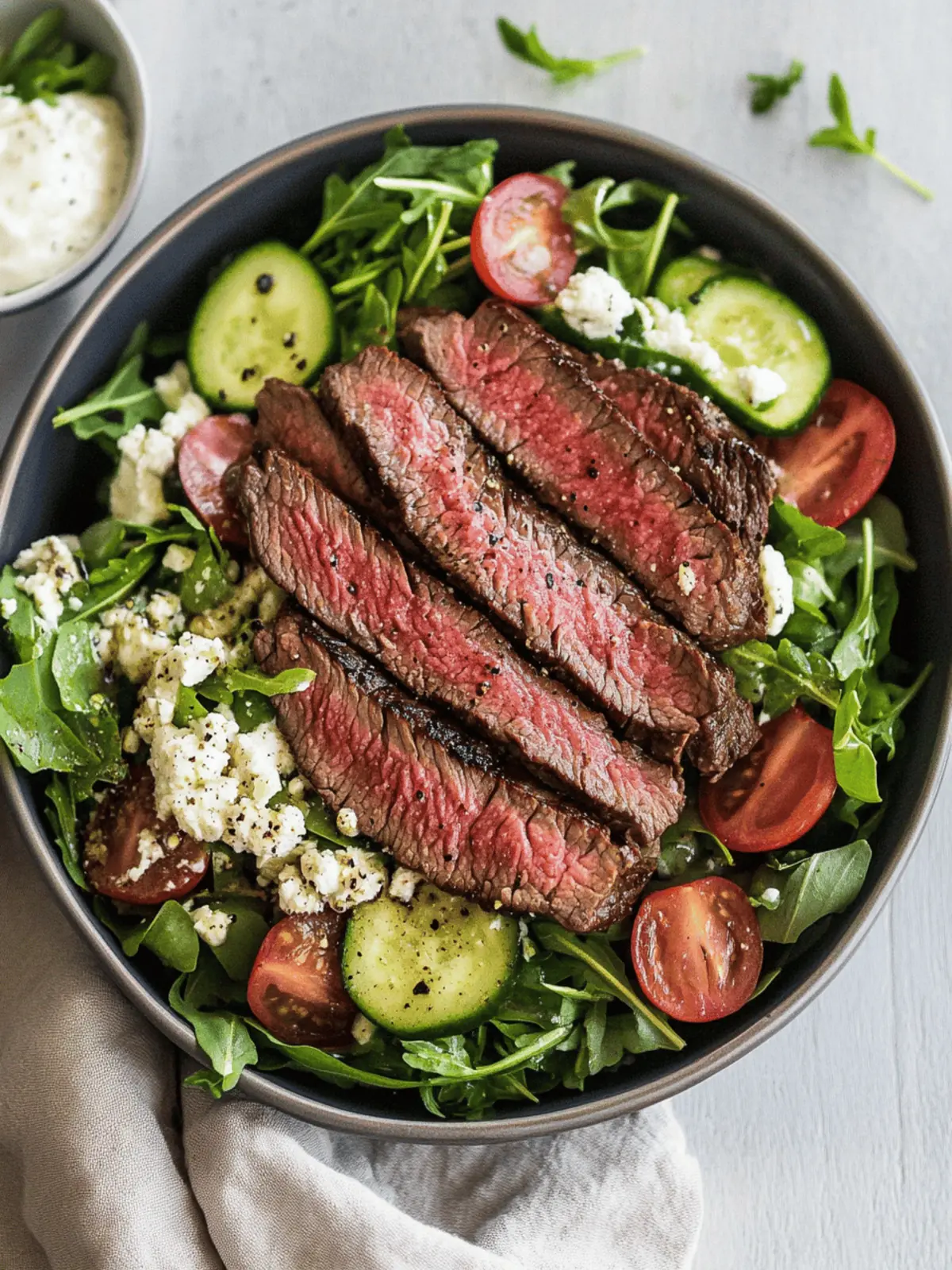 Steak Salad with Creamy Balsamic Vinaigrette