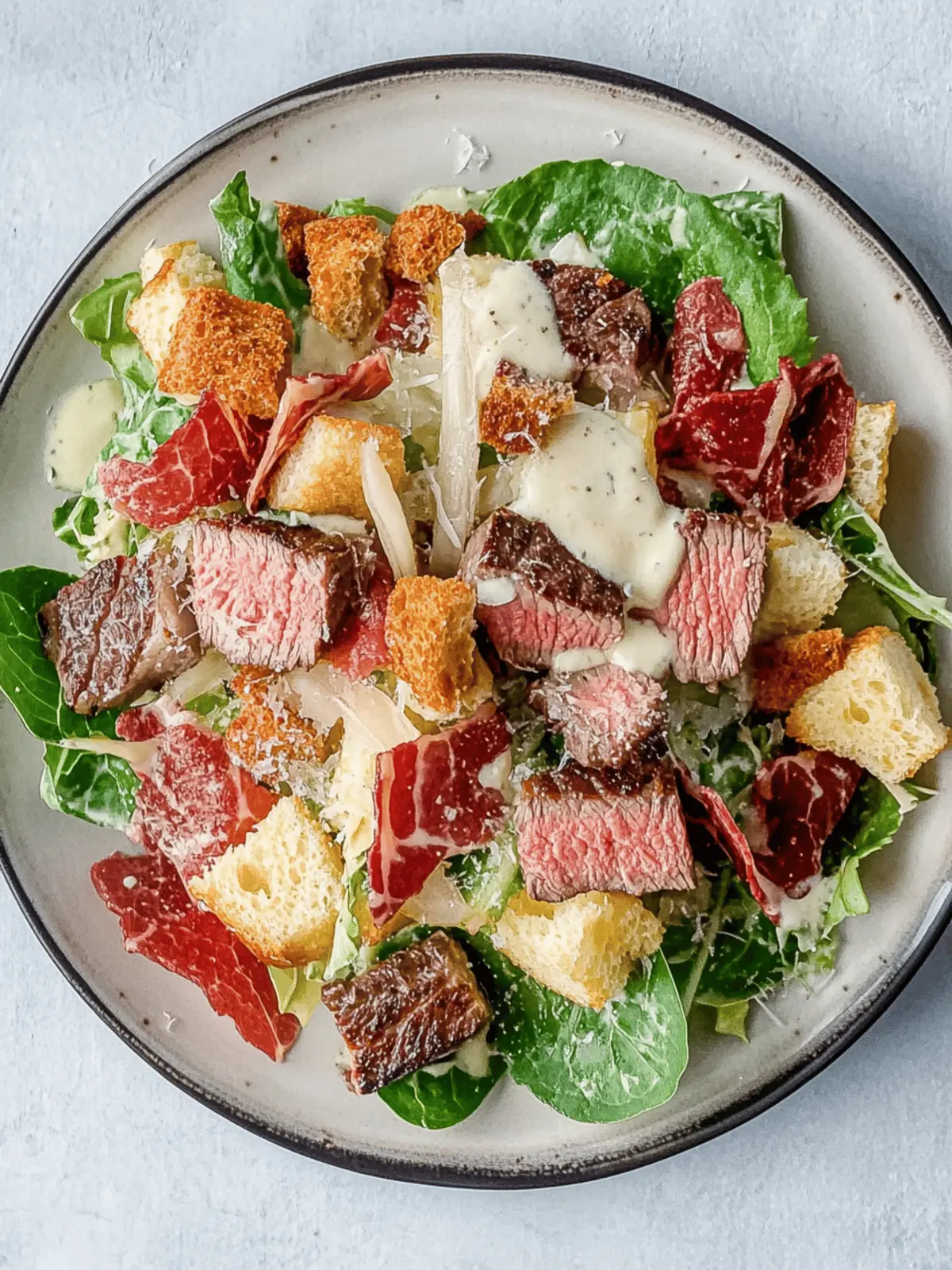 BLT Caesar Salad with Steak