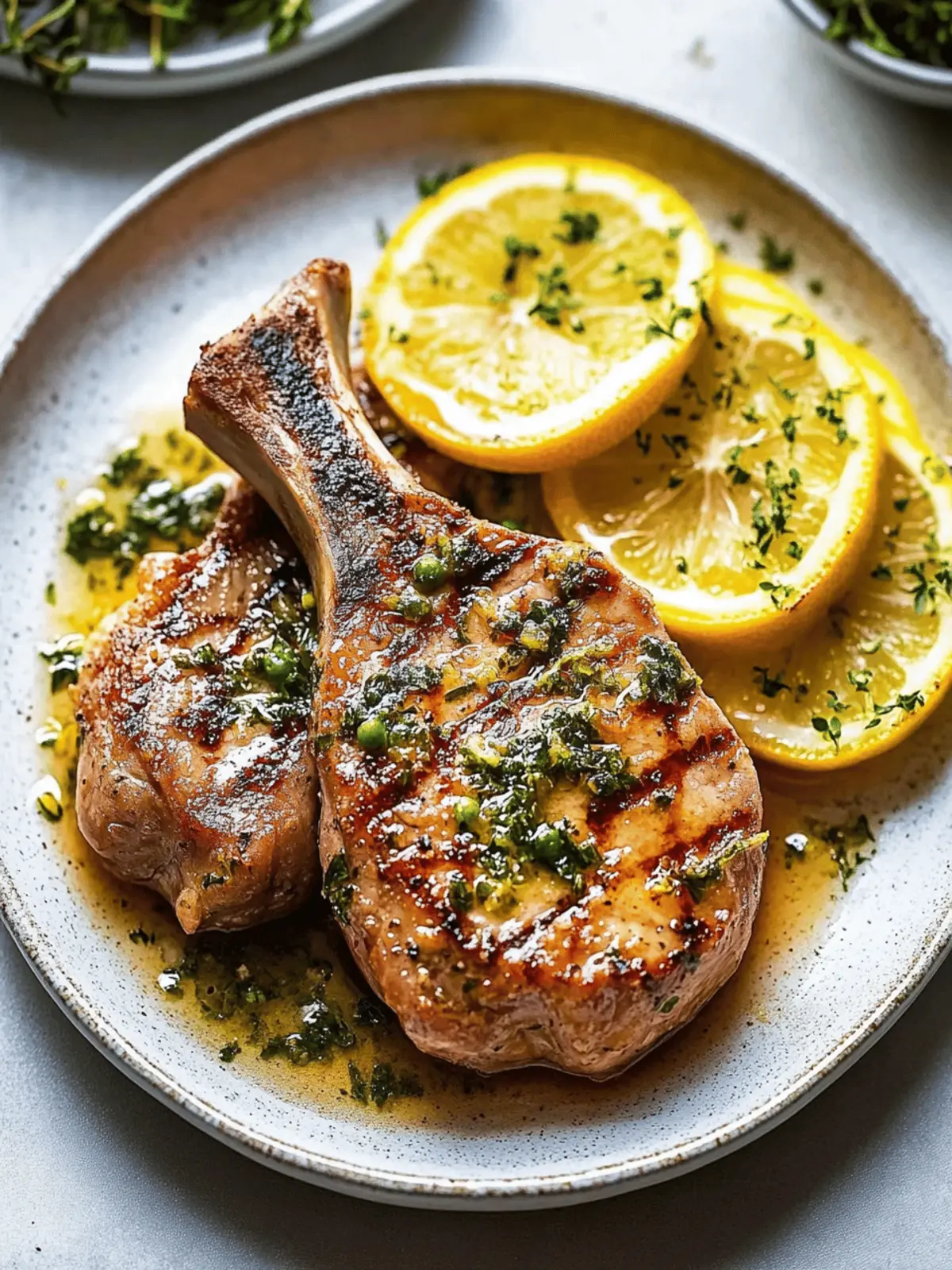 Lemon Butter Pork Chops