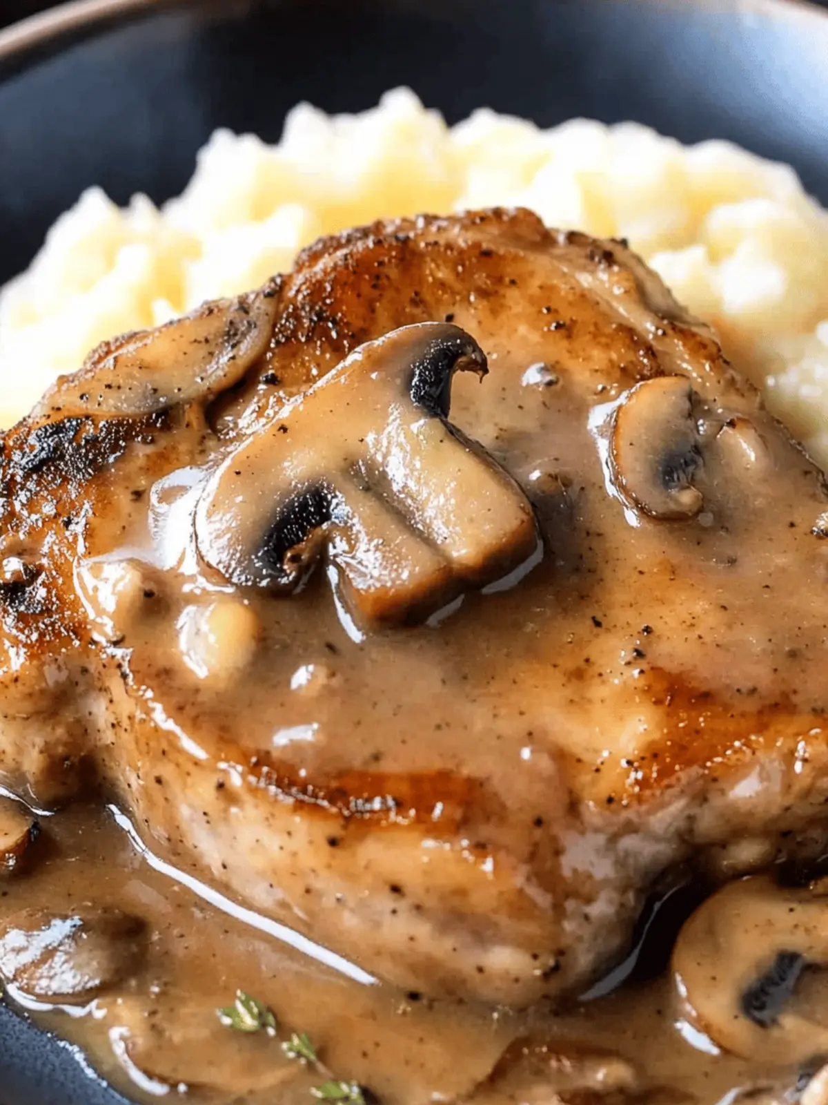 Heavenly Mushroom Pork Chops with Homemade Gravy Delight