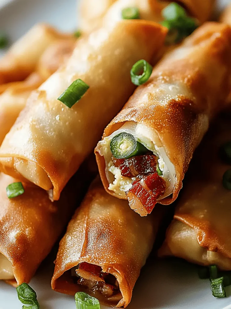 Bacon Jalapeno Egg Rolls