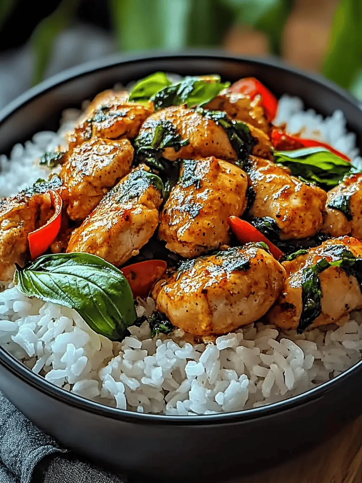 Spiced Coconut Basil Chicken with Rice: A Flavorful Delight