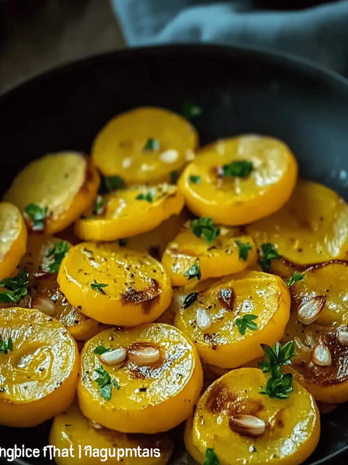 Simple Roasted Patty Pan Squash with Garlic and Herbs